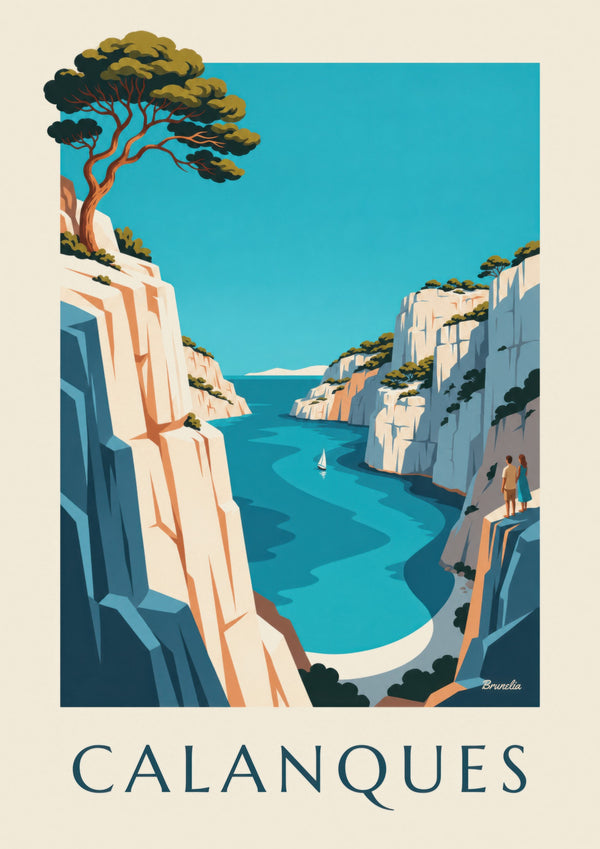 Affiche calanque d'En-Vau à Marseille