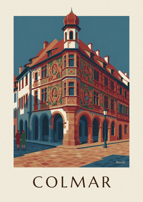 Affiche Maison Pfister et sa galerie de bois sculpté à Colmar : l'affiche entière