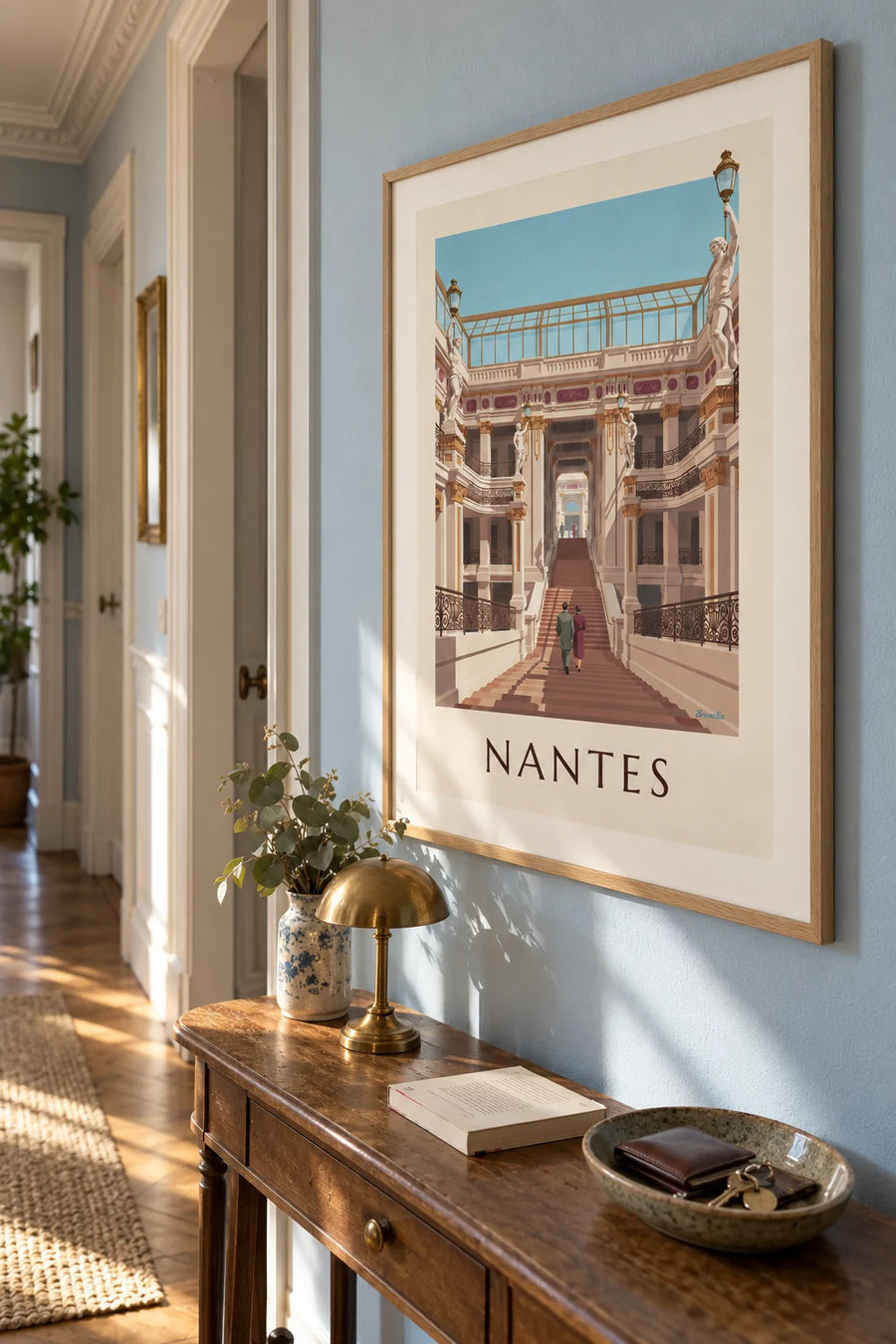 Poster Passage Pommeraye e le sue gallerie a Nantes: incorniciato alla parete