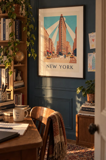 Poster Flatiron Building zwischen Broadway und Fifth Avenue: gerahmt an der Wand
