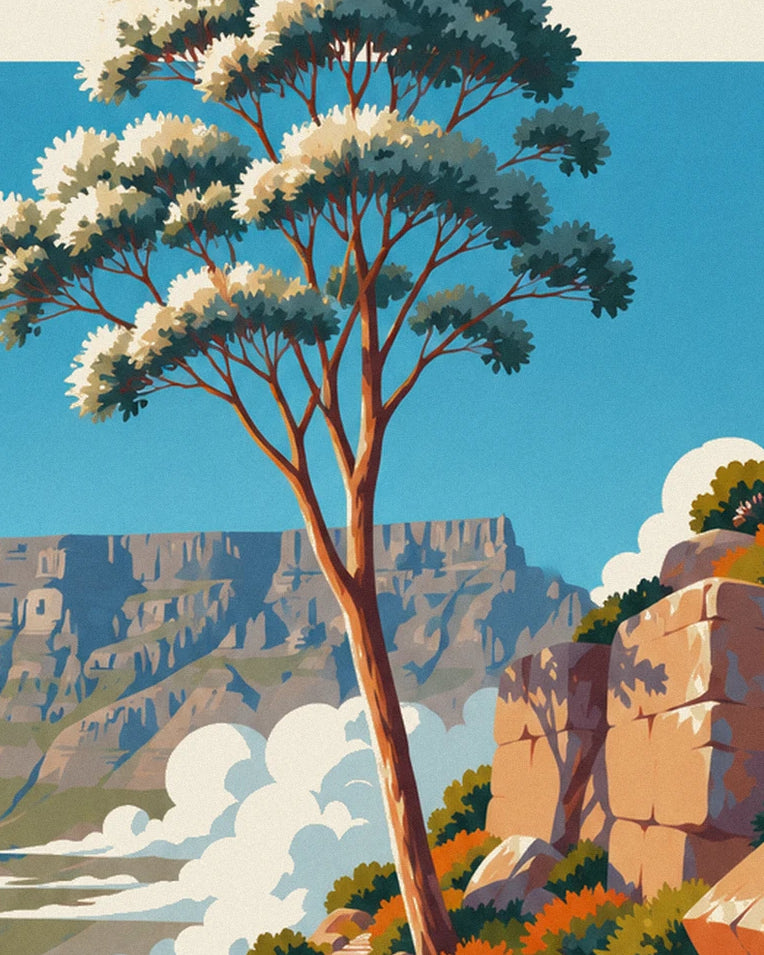 Poster escursione sulla Table Mountain a Città del Capo: dettaglio in primo piano