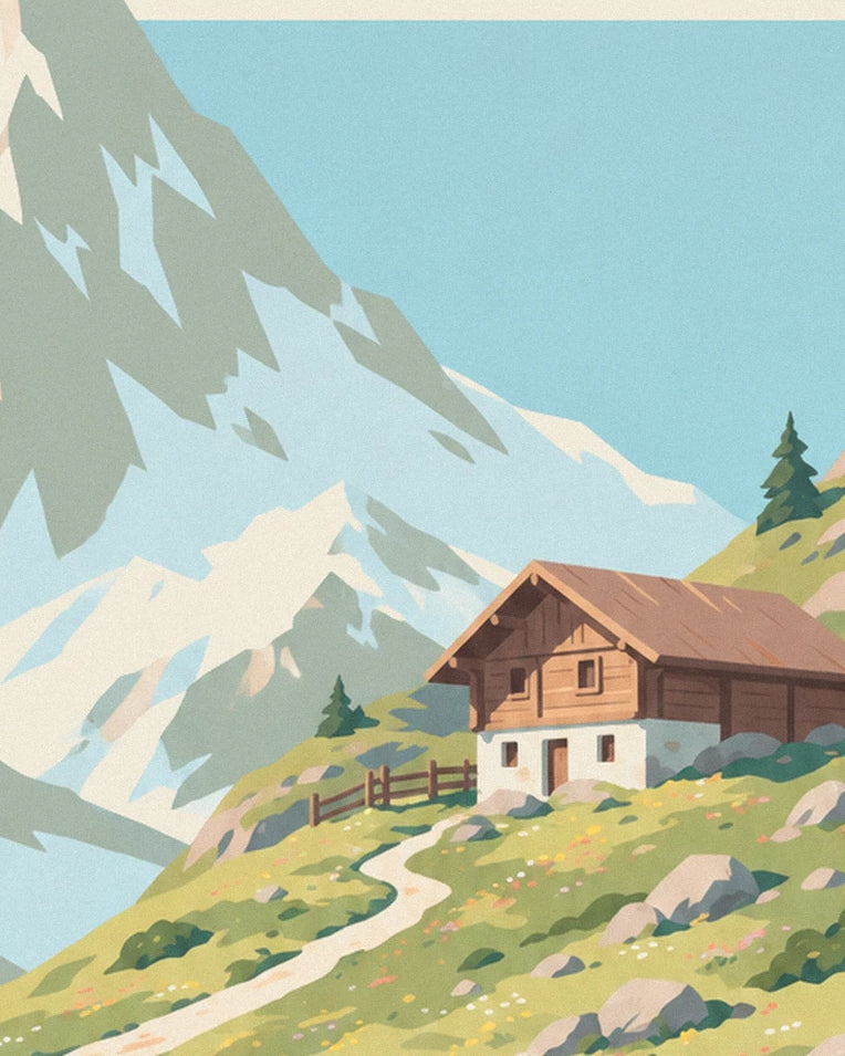 Poster Tarentaise-Kühe auf den Almen Savoyens: Detail in Nahaufnahme