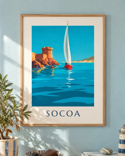 Affiches bateaux et voiliers : affiche de la collection encadrée dans un intérieur