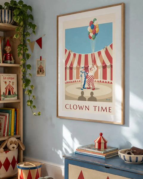 Affiches cirque : affiche de la collection encadrée dans un intérieur