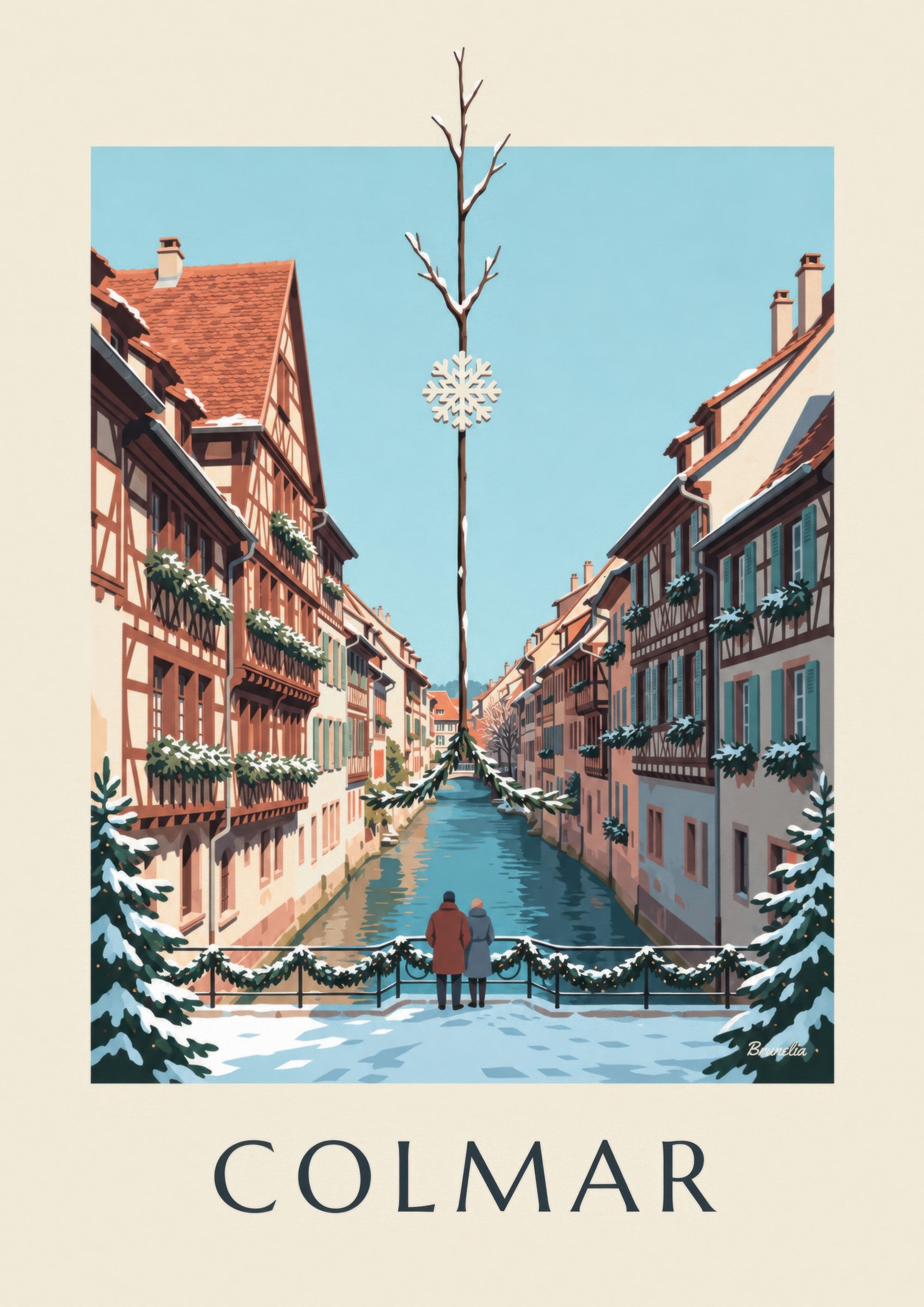 Affiche Petite Venise di Colmar a Natale: dettaglio in primo piano