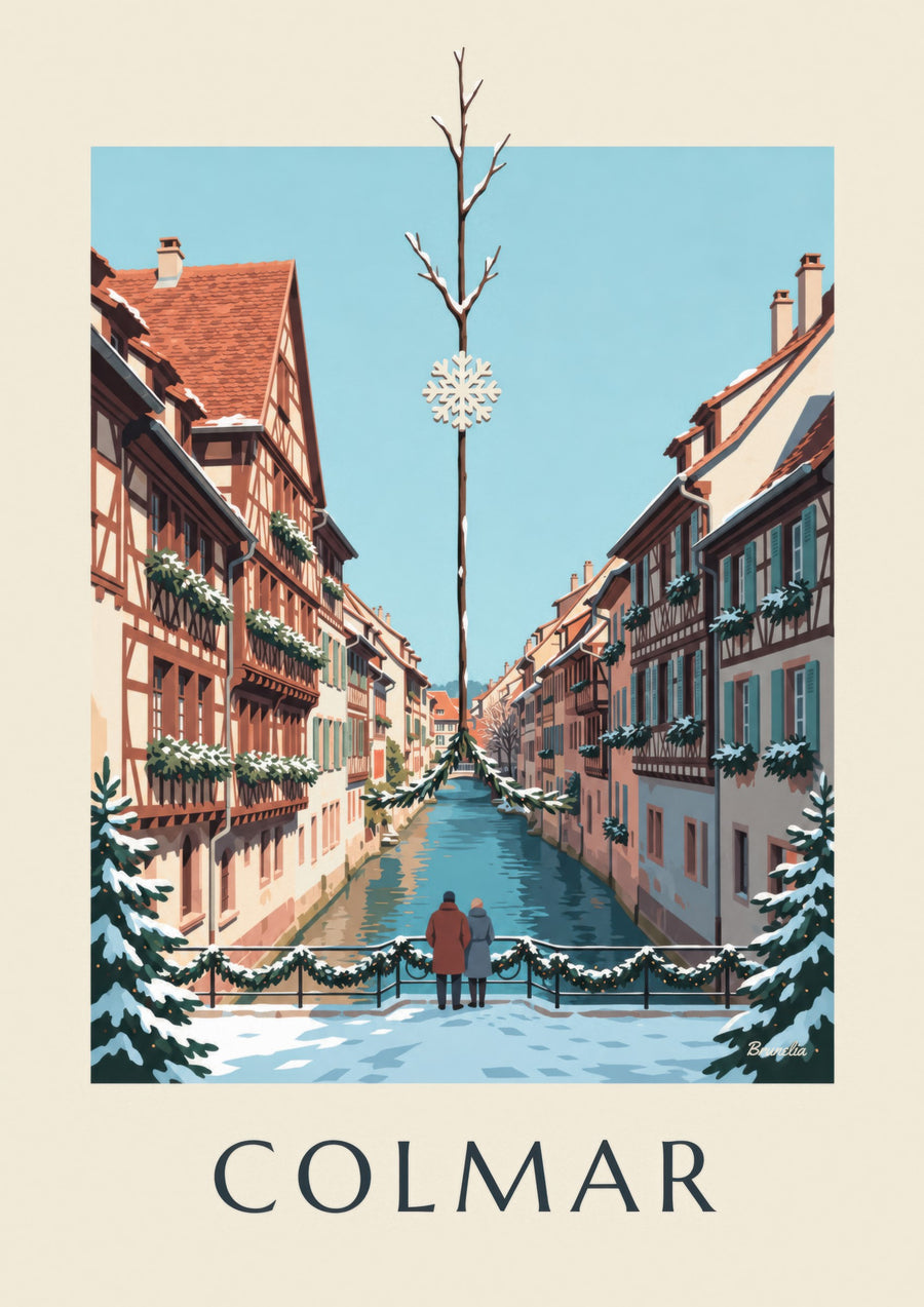Affiche Petite Venise di Colmar a Natale