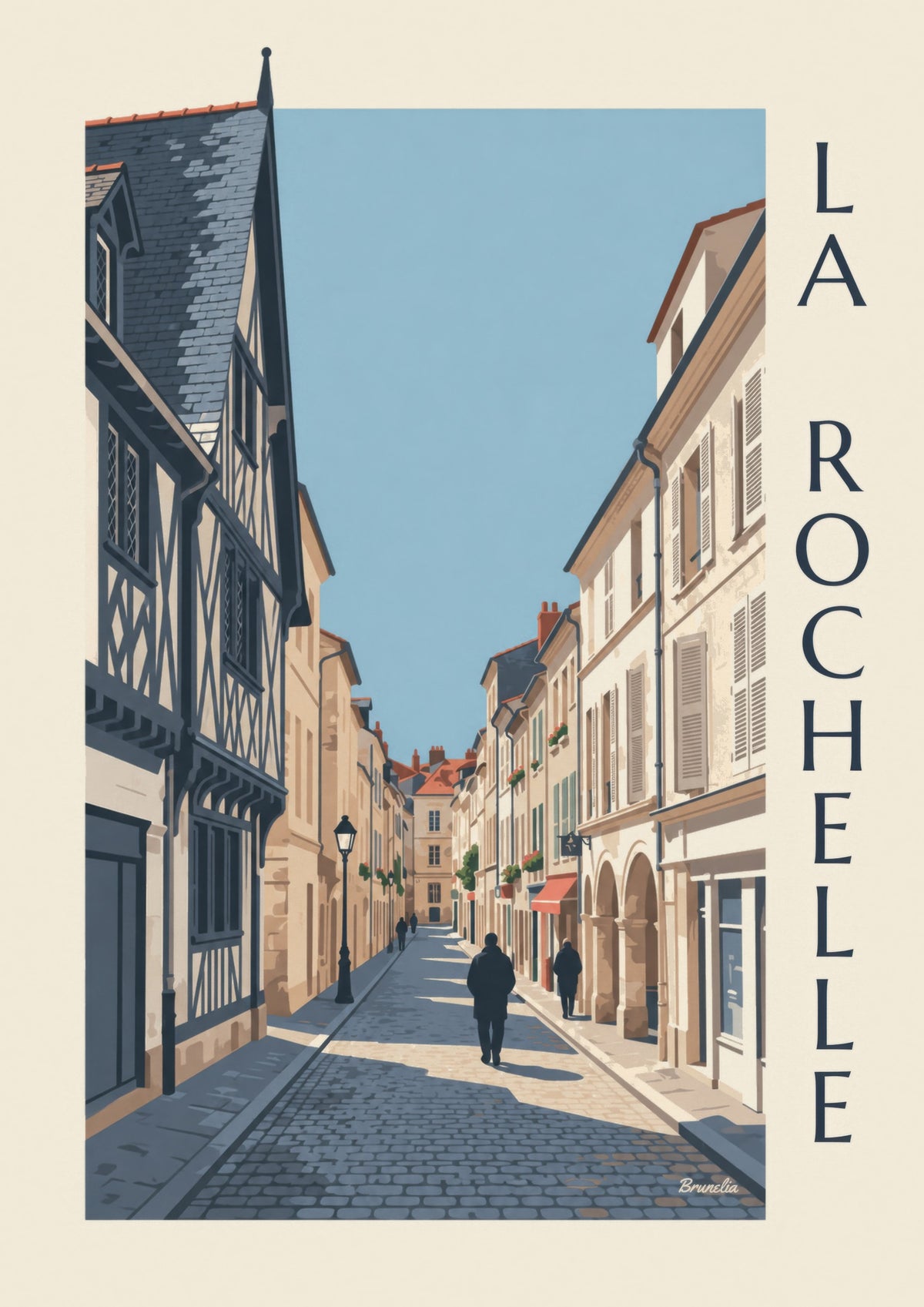 Affiche della casa a graticcio di La Rochelle