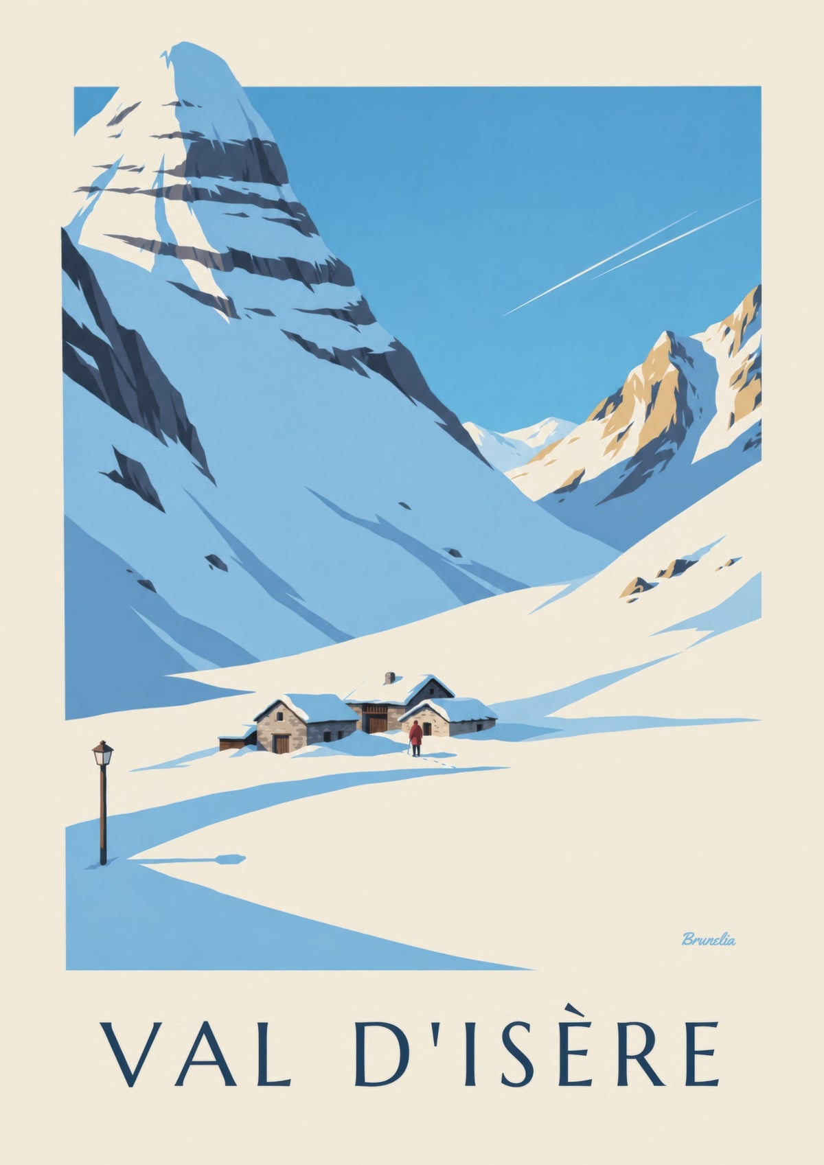 Poster Val d’Isère, Le Manchet im Schnee