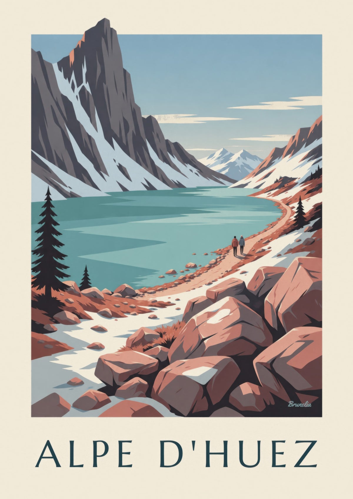 Poster del Lac Blanc nelle Grandes Rousses