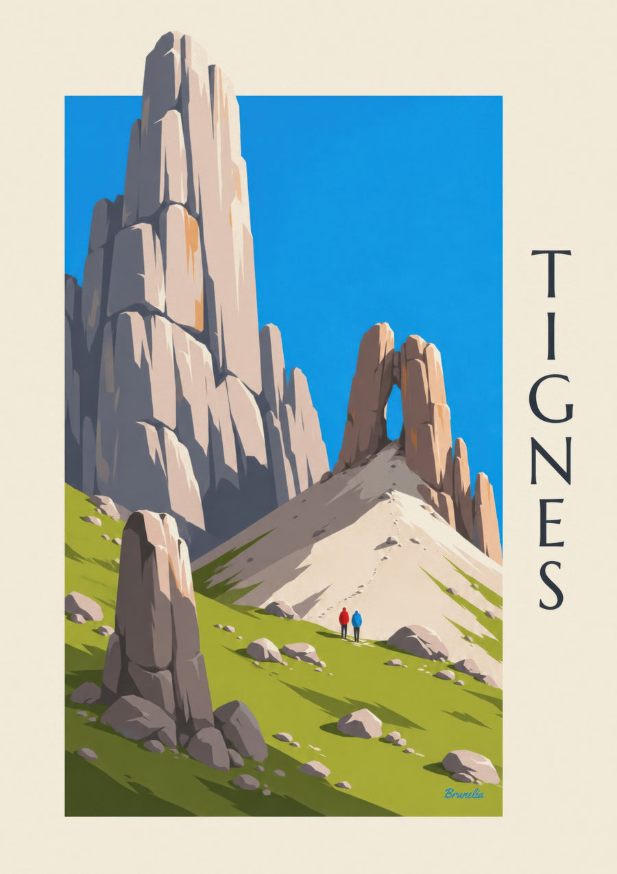 Affiche Tignes, l’Aiguille Percée