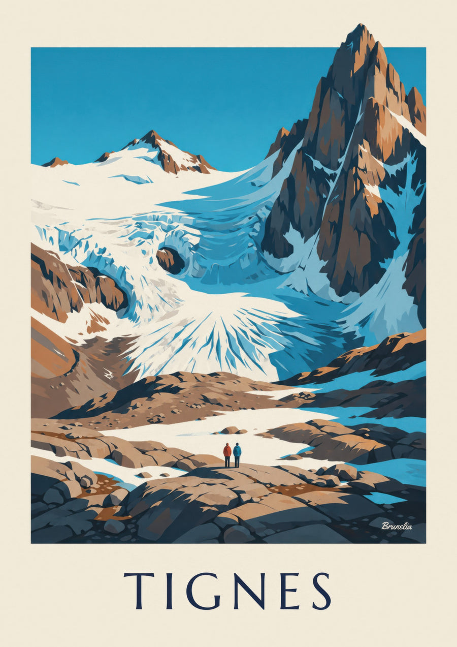 Affiche Tignes, Grande Motte et Grande Casse en été