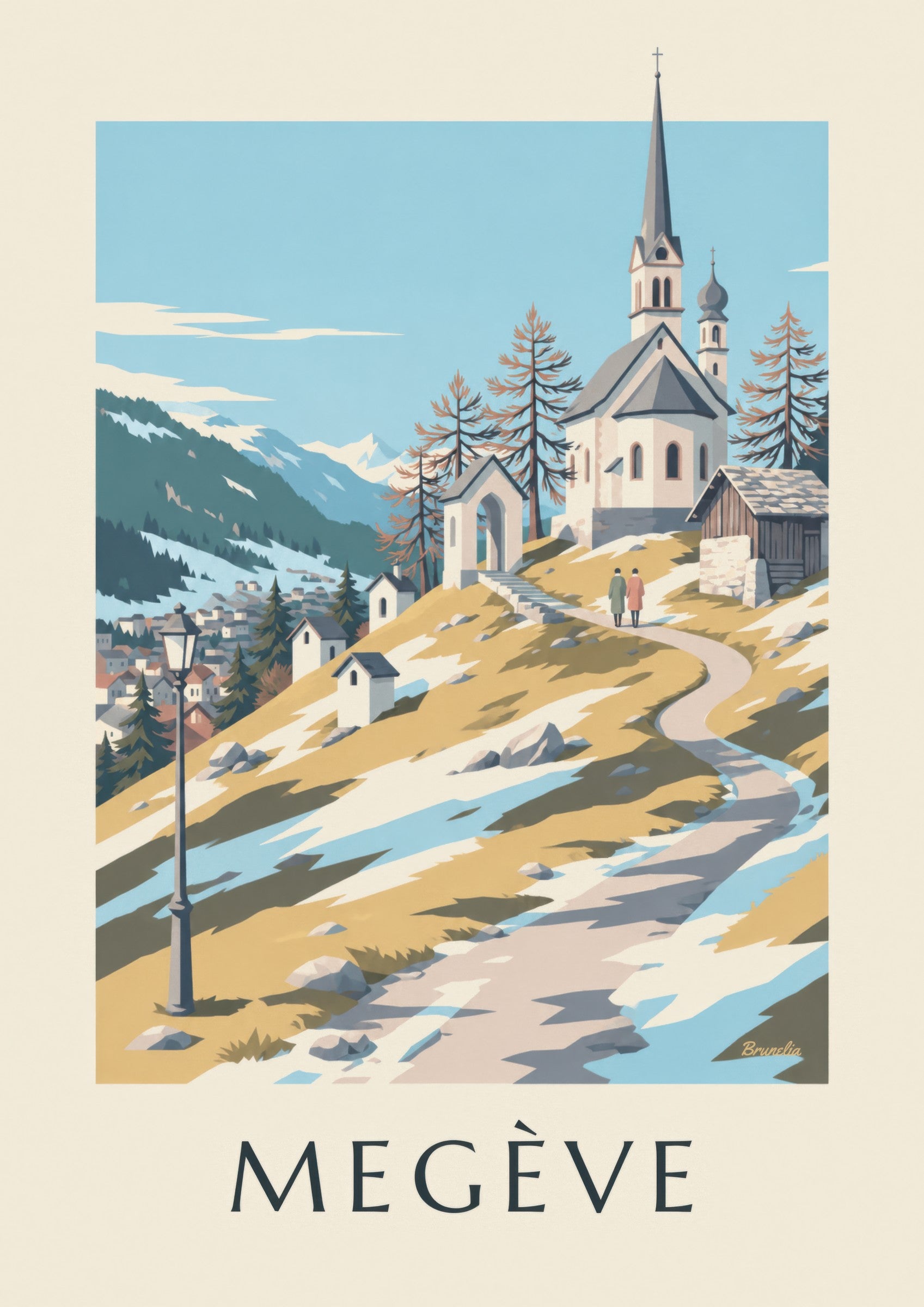 Poster di Megève, le cappelle del Calvario: dettaglio in primo piano