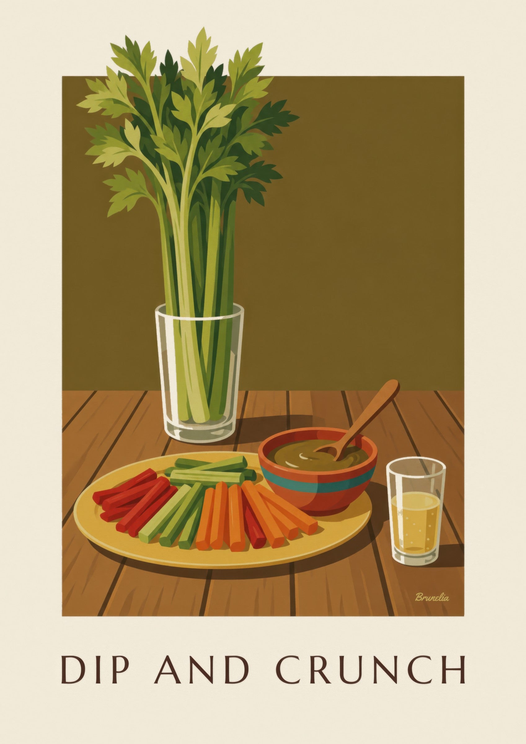 Affiche anchoïade et légumes croquants : détail en gros plan