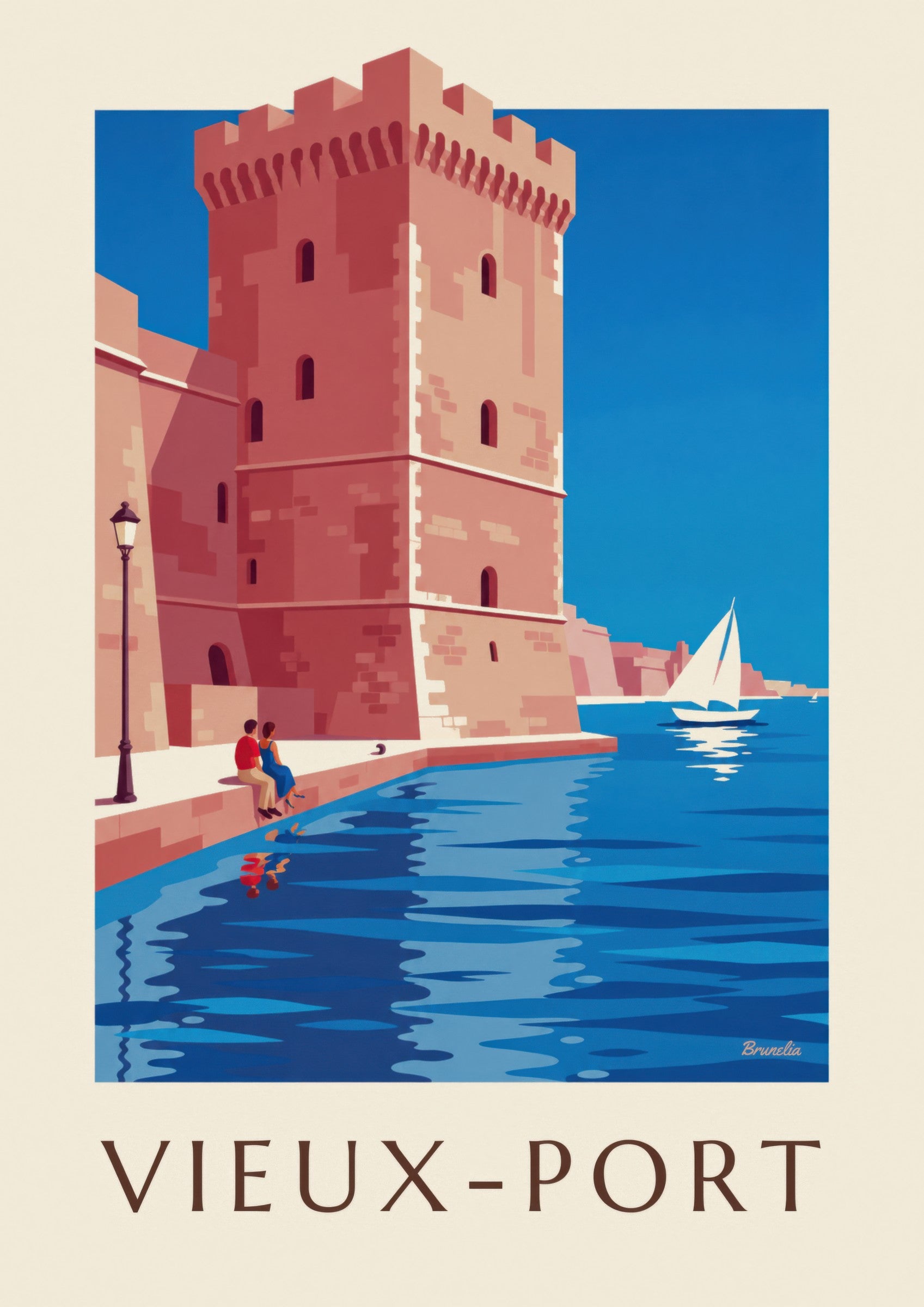Affiche Tour du Roi René à Marseille: Detail in Nahaufnahme