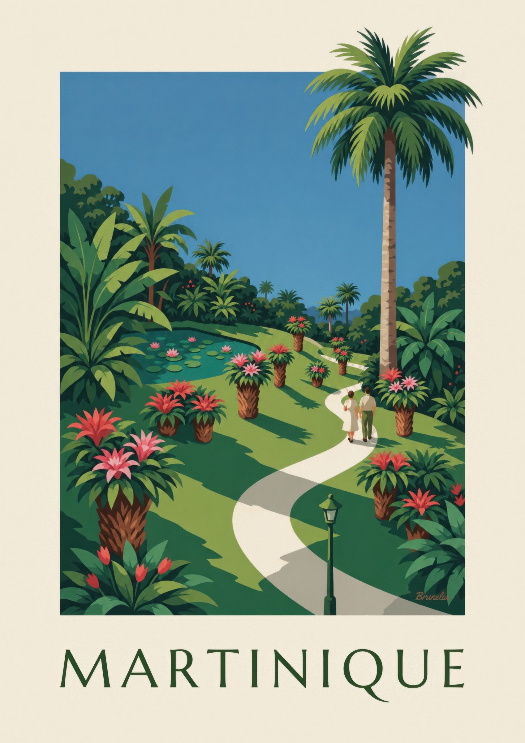 Affiche Martinique, jardin de Balata et broméliacées: Detail in Nahaufnahme