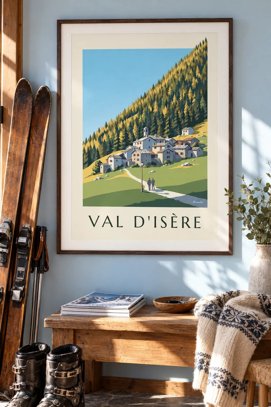 Poster Val d’Isère, der Weiler Le Fornet : gerahmt an der Wand