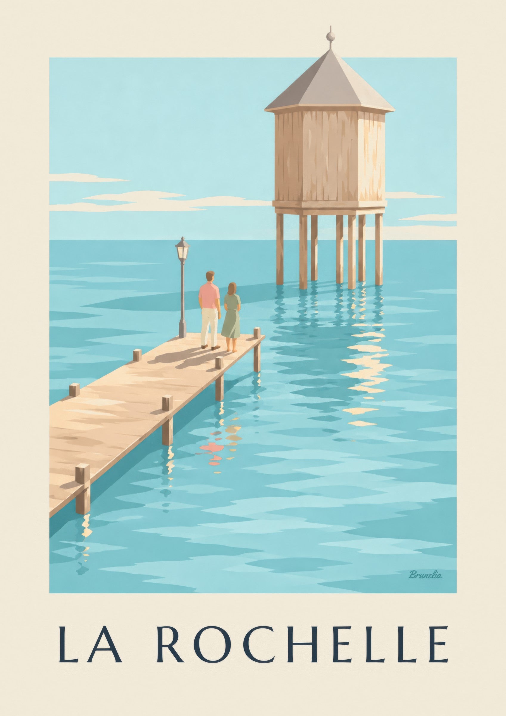 Affiche phare du Bout du Monde à La Rochelle : détail en gros plan