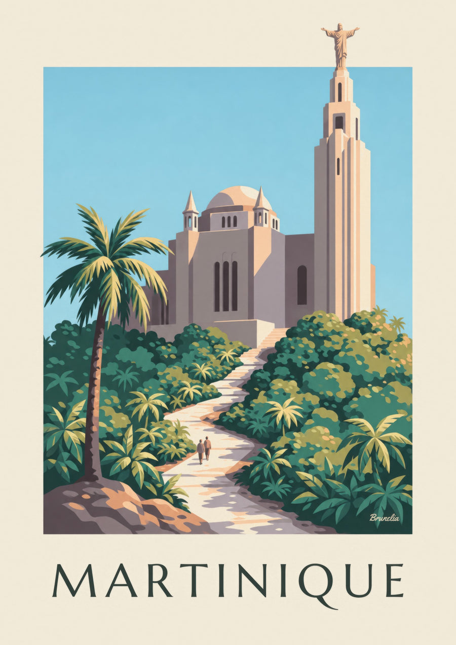 Poster Martinique, Herz-Jesu-Kirche von Balata