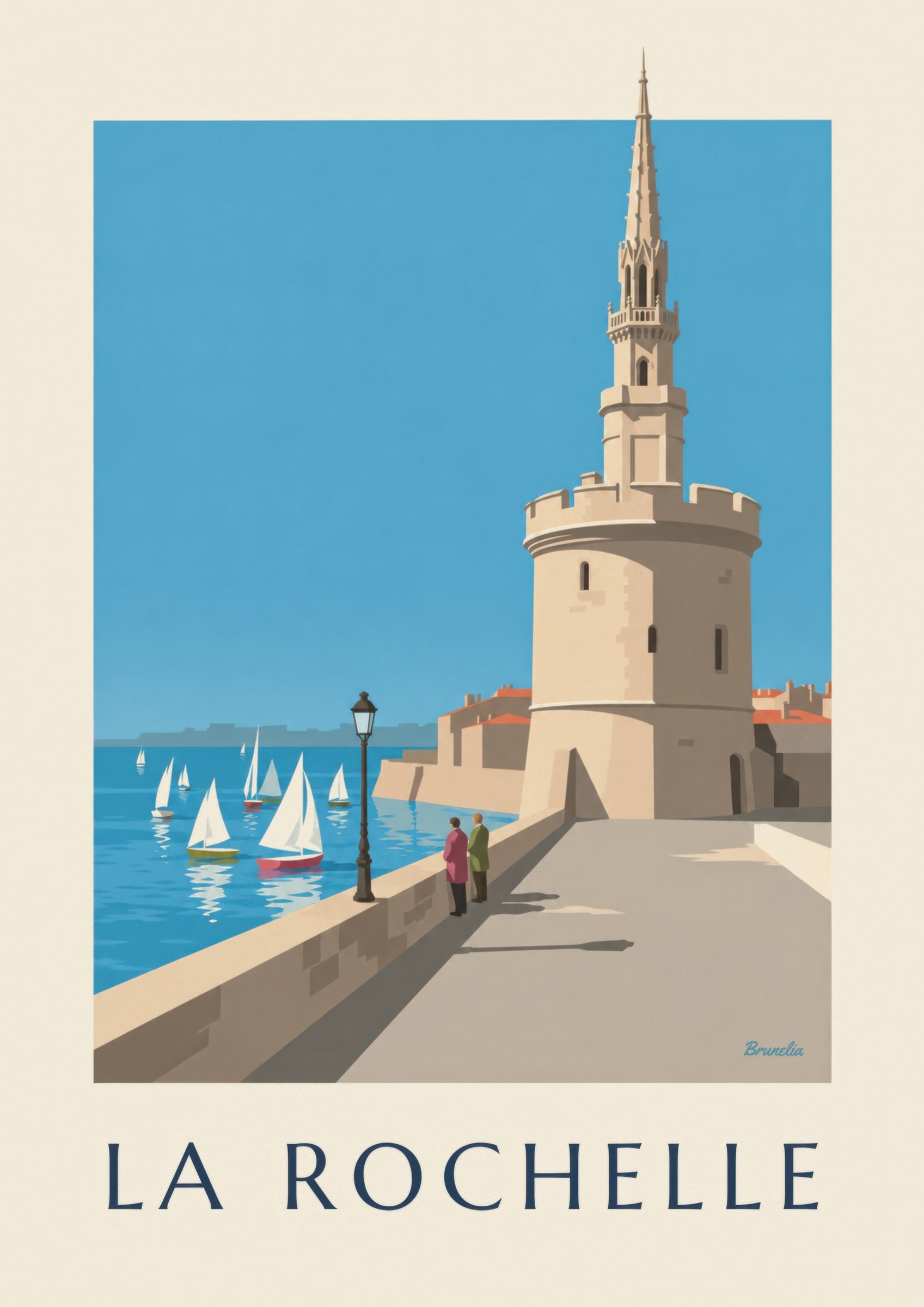 Poster Tour de la Lanterne in La Rochelle: Detail in Nahaufnahme