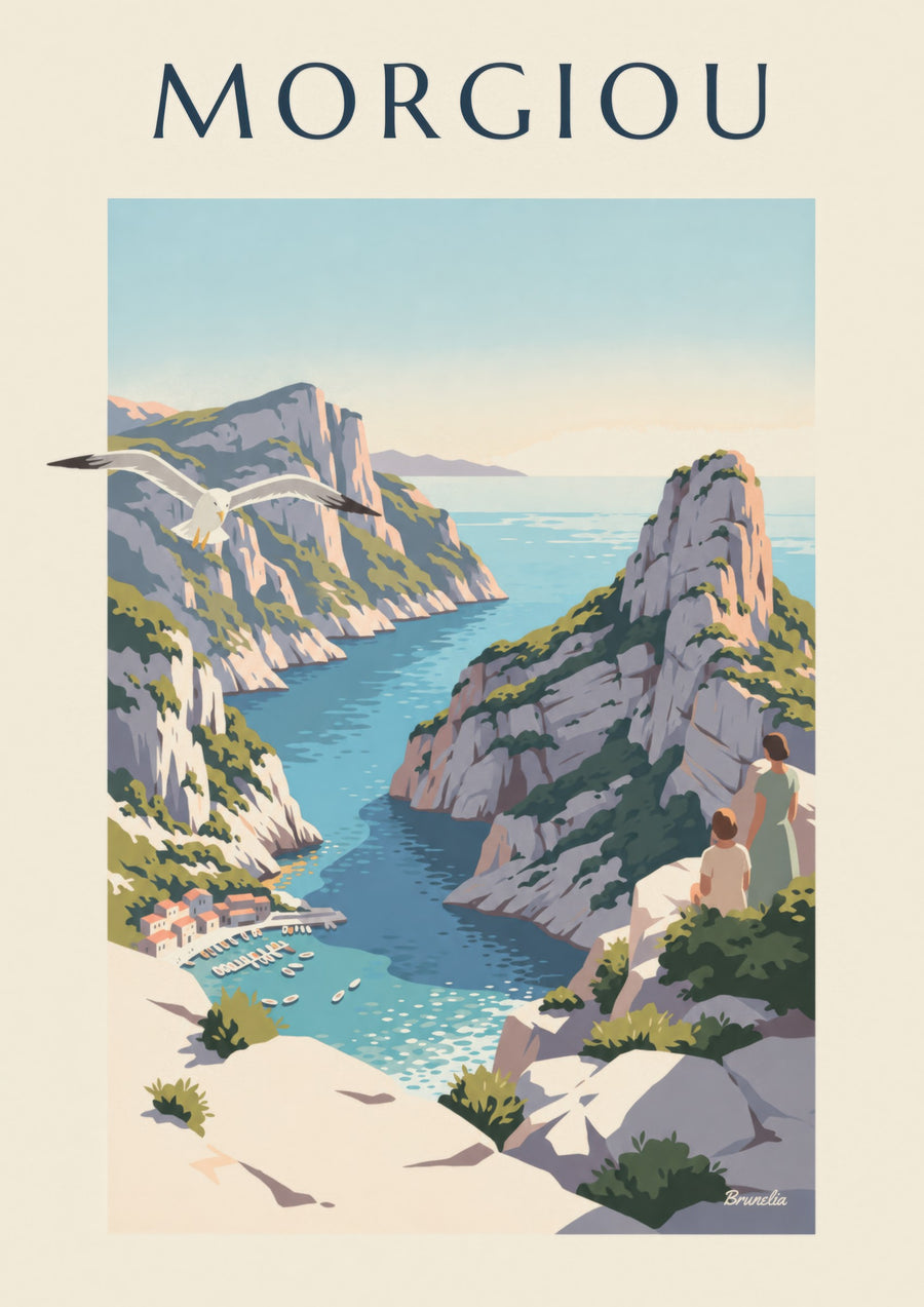 Affiche calanque de Morgiou à Marseille