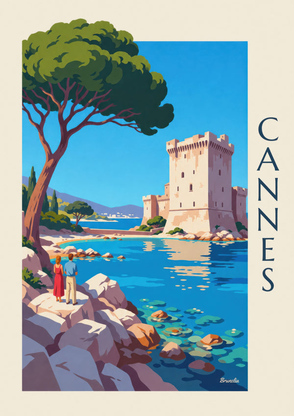 Affiche monastère fortifié de Saint-Honorat