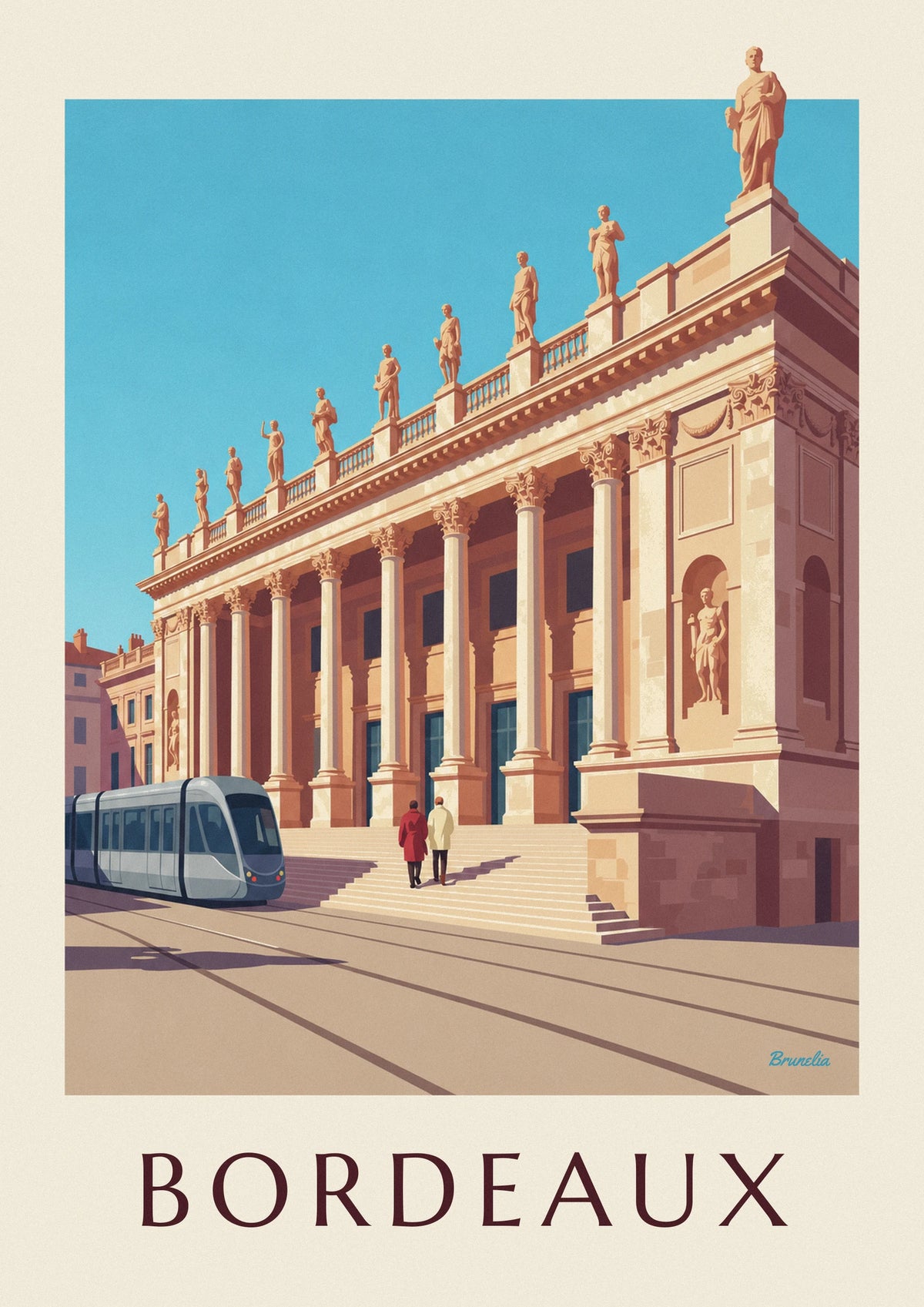 Poster Grand Théâtre e place de la Comédie a Bordeaux