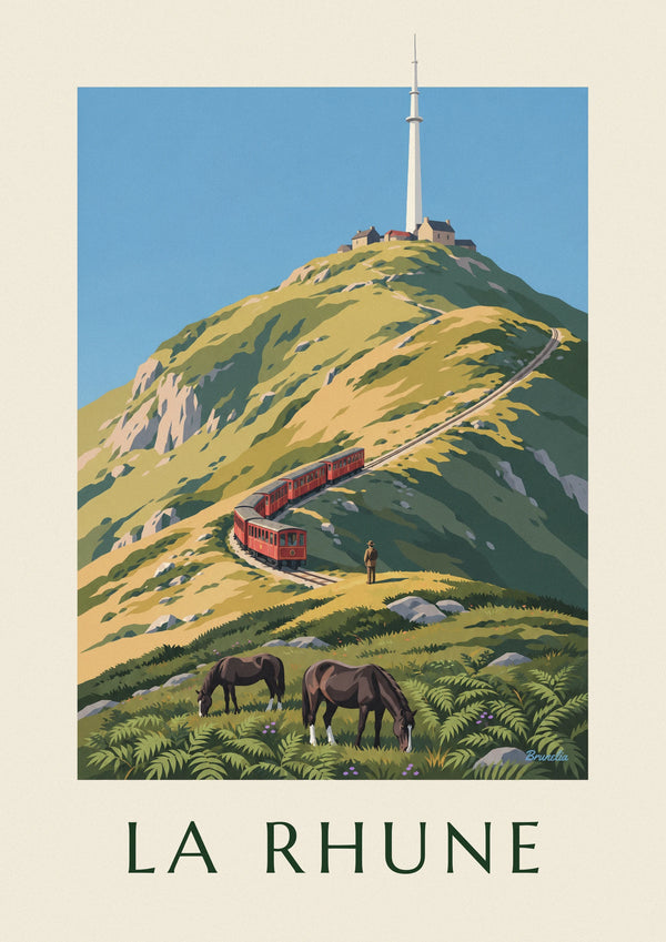 Poster trenino della Rhune nei Paesi Baschi