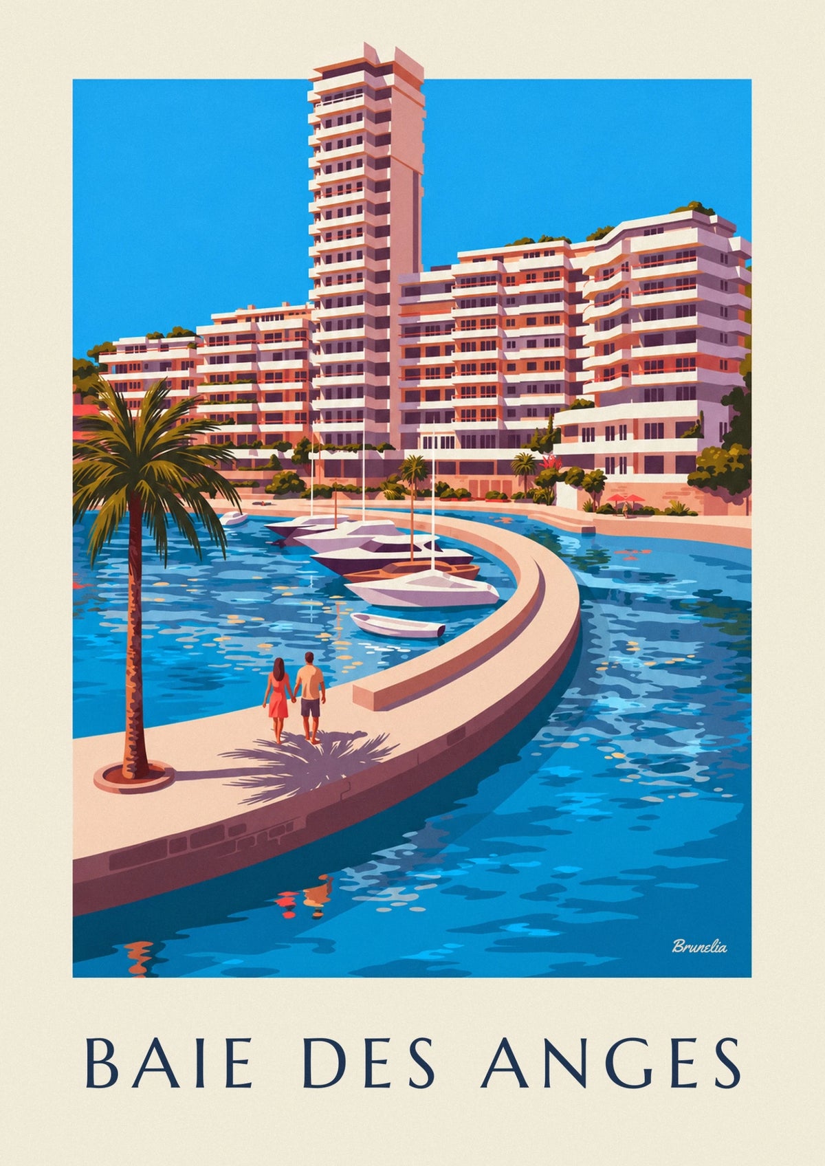 Affiche marina Baie des Anges à Villeneuve-Loubet