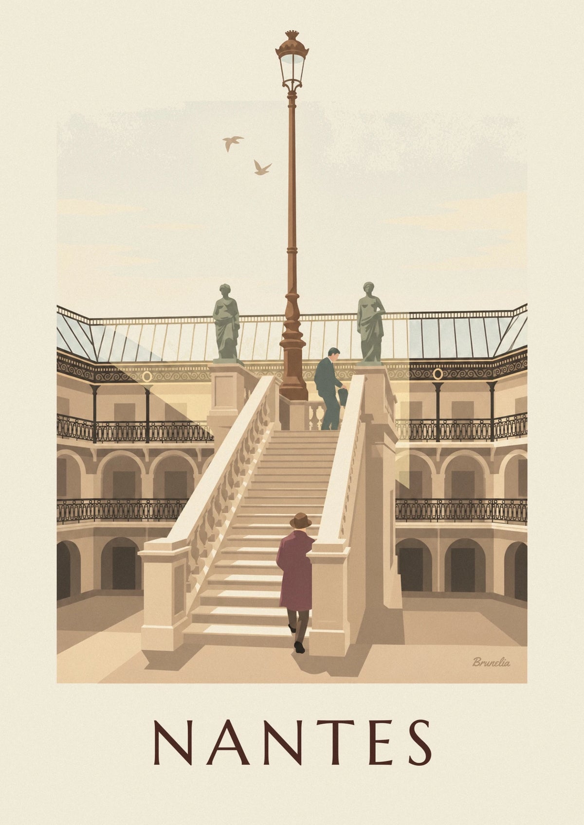 Passage Pommeraye and its galleries in Nantes poster
