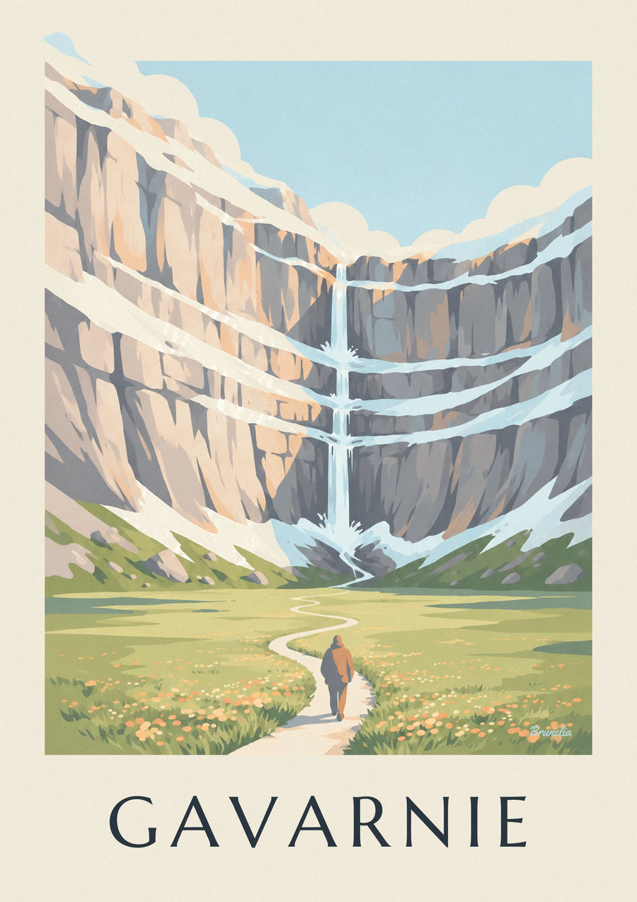 Poster circo di Gavarnie e la sua grande cascata