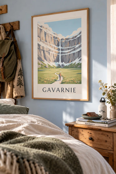 Affiche cirque de Gavarnie et sa grande cascade : encadrée au mur
