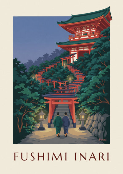 Poster Torii-Allee des Fushimi Inari in Kyoto: das ganze Poster