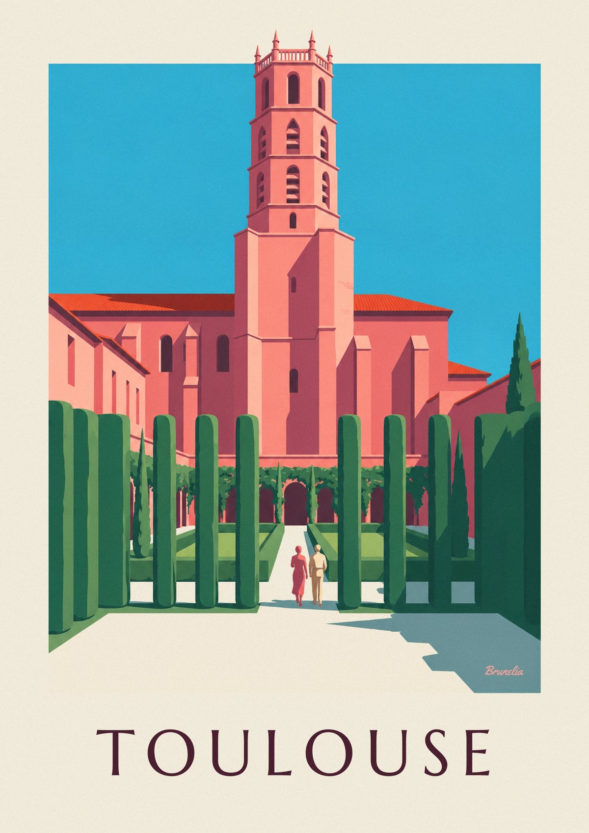 Poster convento dei Giacobini e il suo chiostro a Tolosa