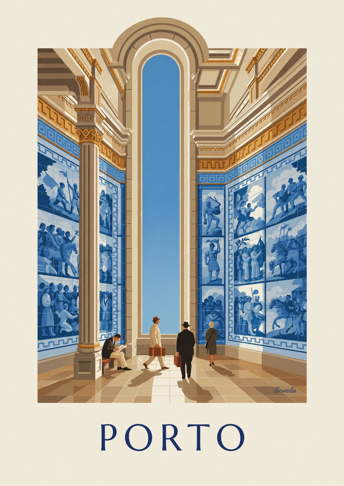 Poster azulejos della stazione São Bento a Porto