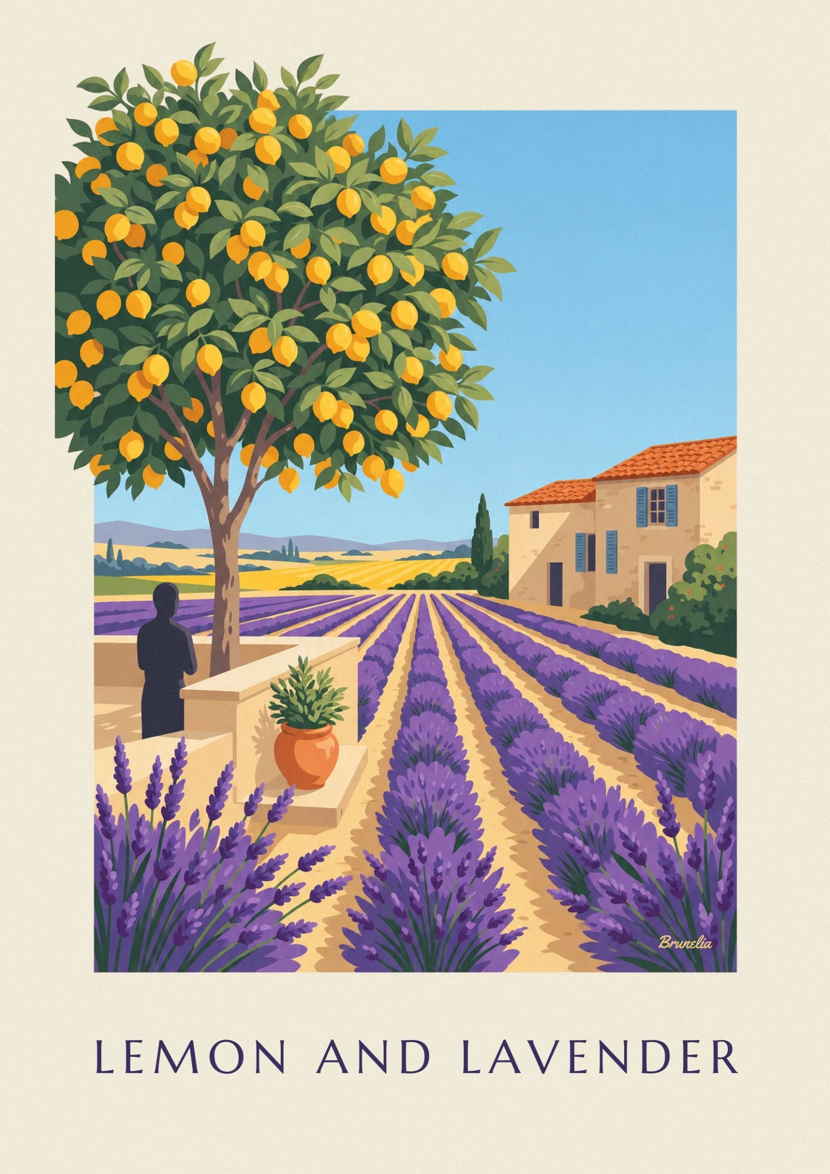 A lemon tree laden with yellow fruit among green leaves beneath the blue sky