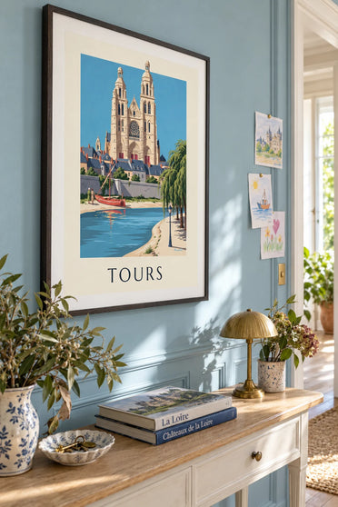 Poster cattedrale di Tours e rive della Loira: incorniciato alla parete
